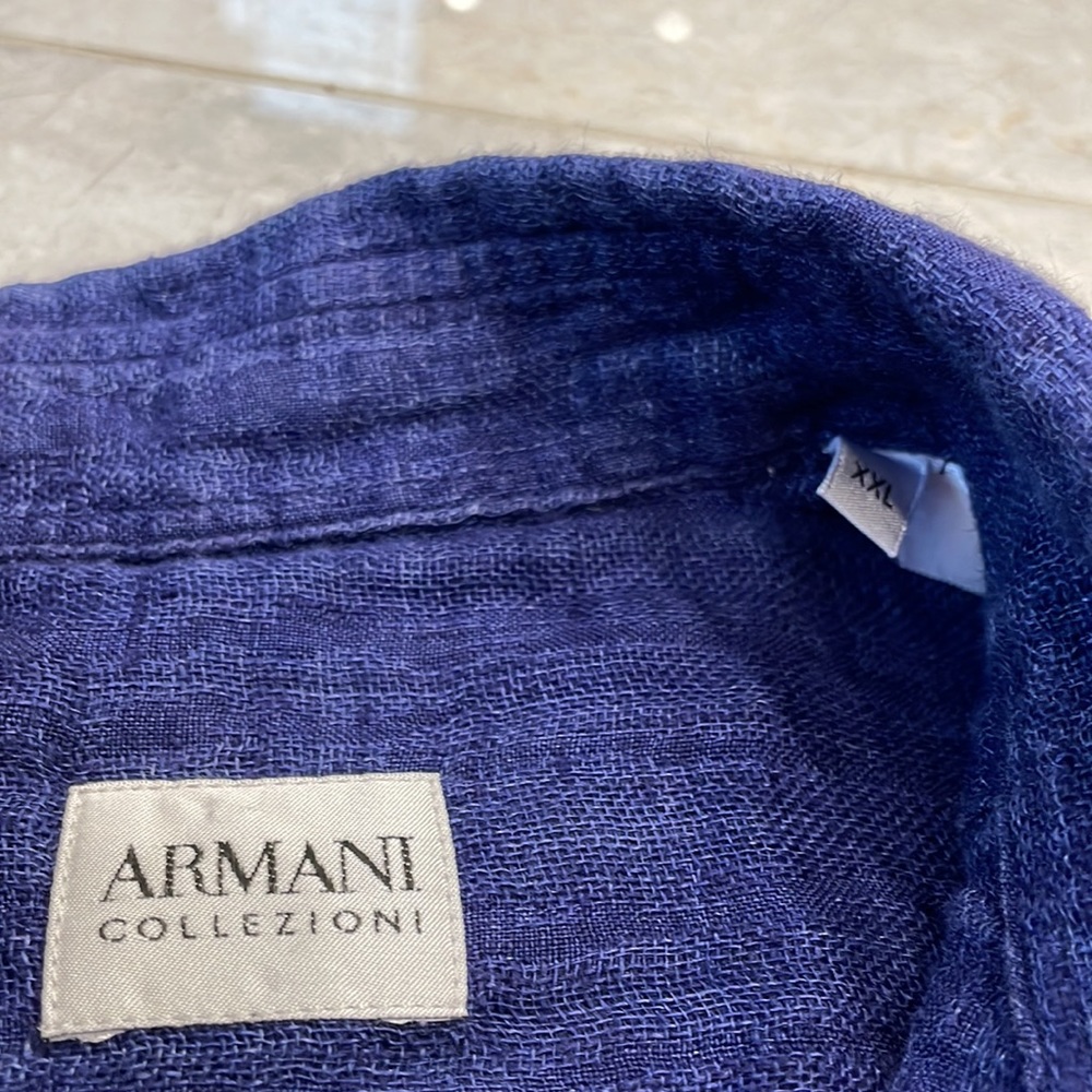 SUMMER SALE ☀️🕶️⛱️ Men’s Armani Collezioni Button Down Shirt - Size XXL - Picture 3 of 4